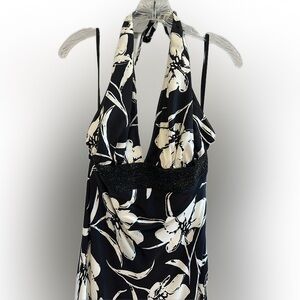 100% silk strapless slinky party dress.